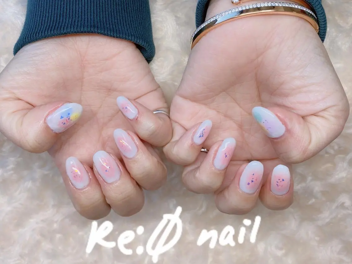 ネイル ハンドネイル Re:Ø nail 🩵TSUJIのネイルデザイン