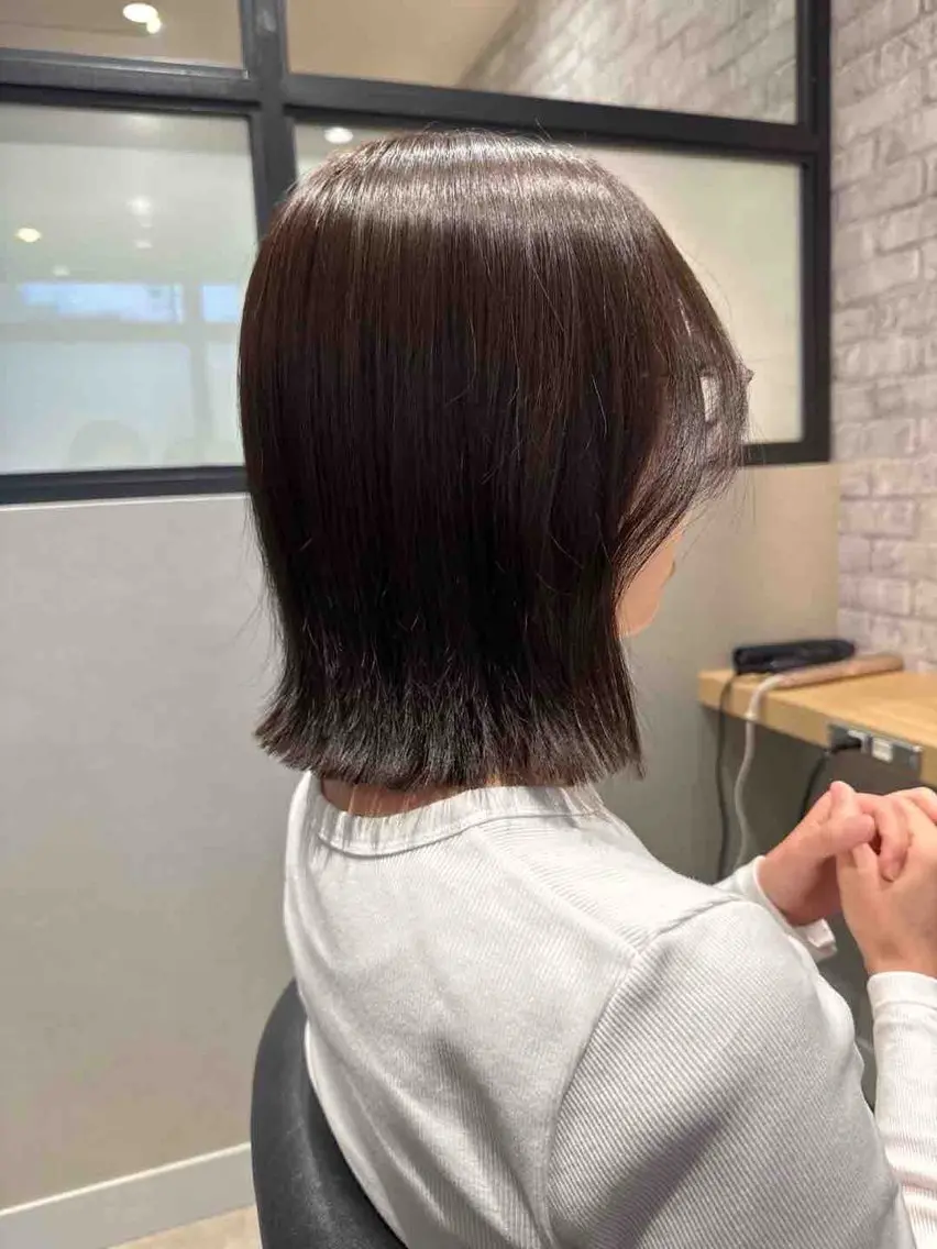 ショート ボブ 髪質改善 外ハネヘア ヘアカラー トリートメント 宮腰一磨 ・ショート・ボブ🌿のヘアスタイル