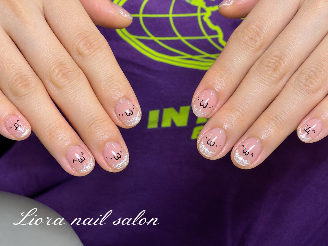 ネイル チークネイル フットネイル フレンチネイル ジェルネイル ガーリー ハンドネイル Liora nailのネイルデザイン