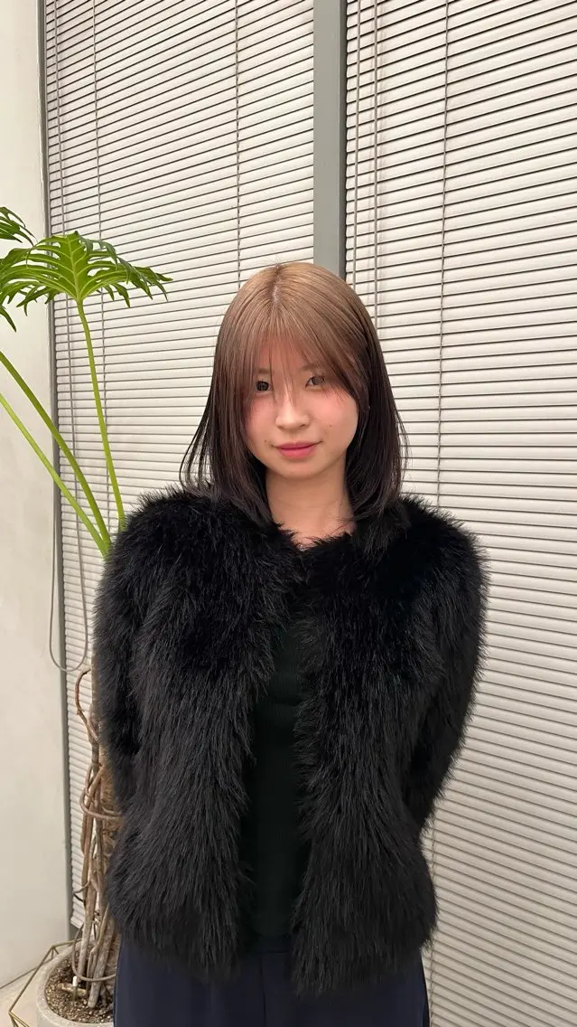 ミディアム ヘアカラー トリートメント 羽鳥 菜々子のヘアスタイル