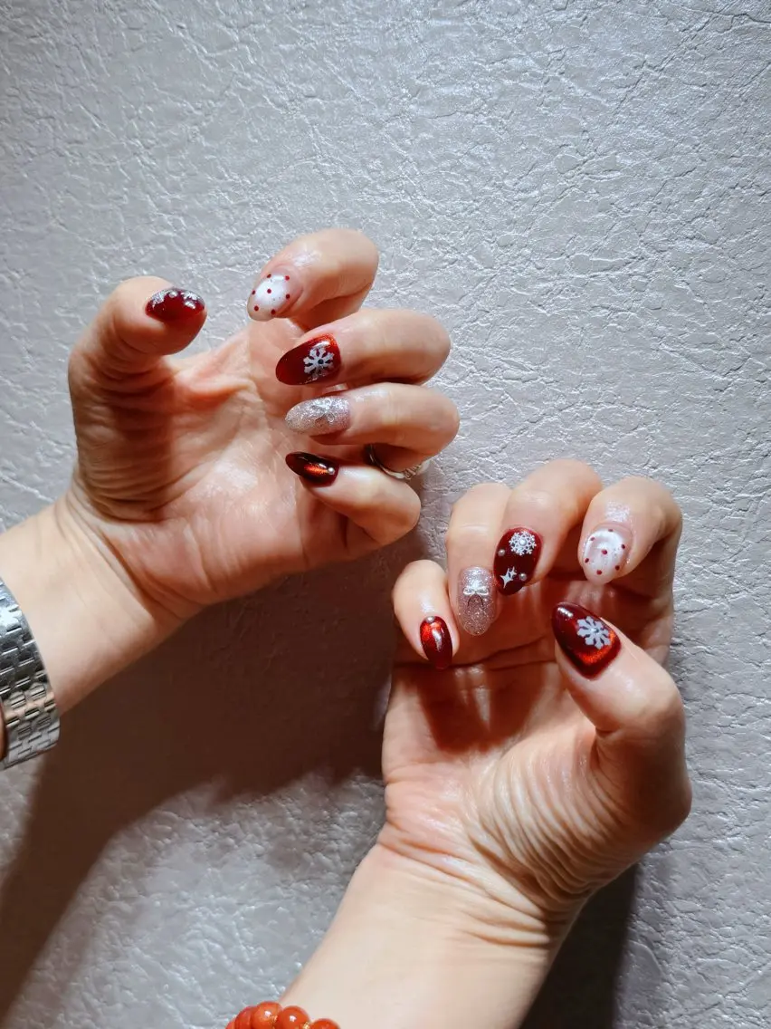 ネイル アートネイル フットネイル ジェルネイル ハート マグネットネイル Babarla Nailのネイルデザイン