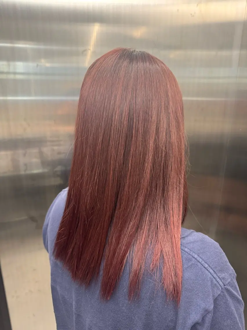 ロング カラー ブラウンカラー ピンクカラー ピンクブラウン 髪質改善 トリートメント ヘアカラー トリートメント 池袋/カラー/ リオナのヘアスタイル