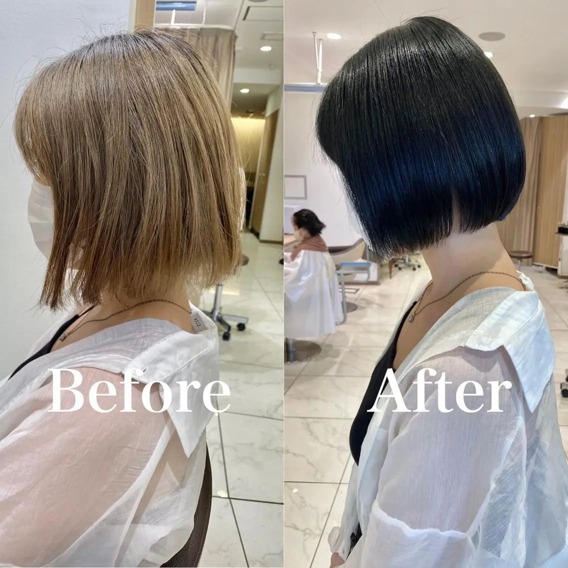 ショート カラー パーマ ボブ 寺内 紳悟のヘアスタイル