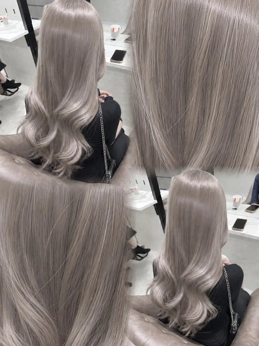 ロング 韓国グレージュ/ミ ルクティー🩶瑞稀のヘアスタイル