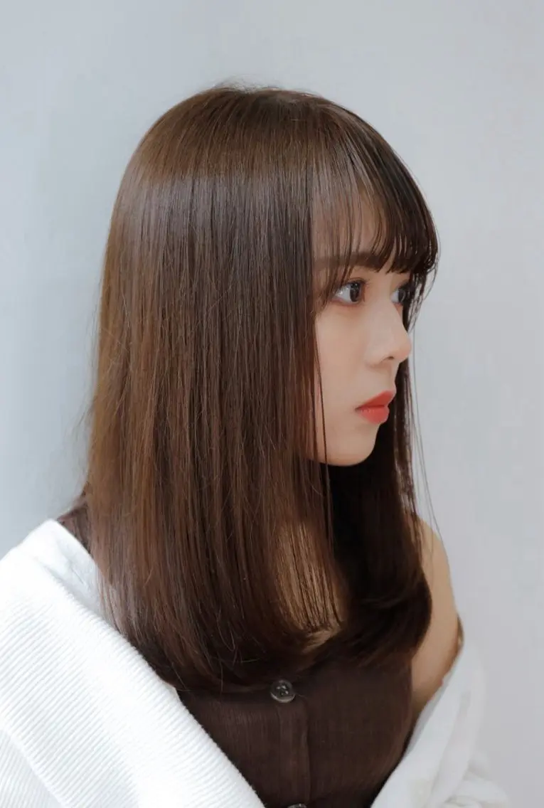 セミロング ヘアカラー ヘアギャラリー Mー2北浅井店のヘアスタイル