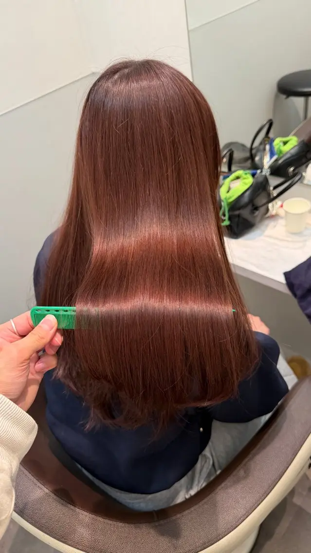 ロング カラー カット ヘアカラー 縮毛矯正 トリートメント 縮毛矯正・髪質改善/ 高崎駅/鈴木のヘアスタイル