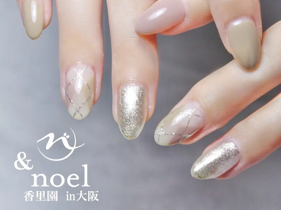 ネイル オフィスネイル シンプルネイル 冬ネイル Nailsalon &Noelのネイルデザイン
