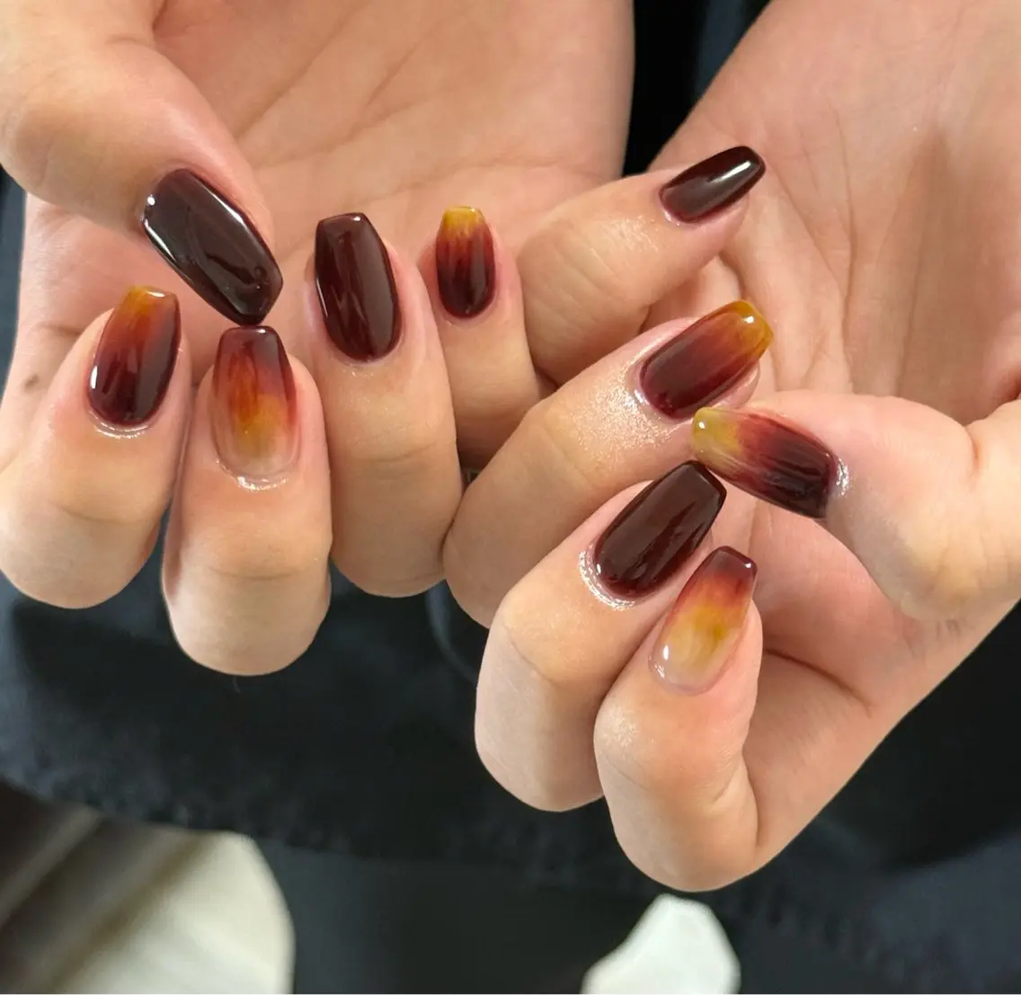 ネイル 長さ出し ハンドネイル three 0 nail spaceのネイルデザイン