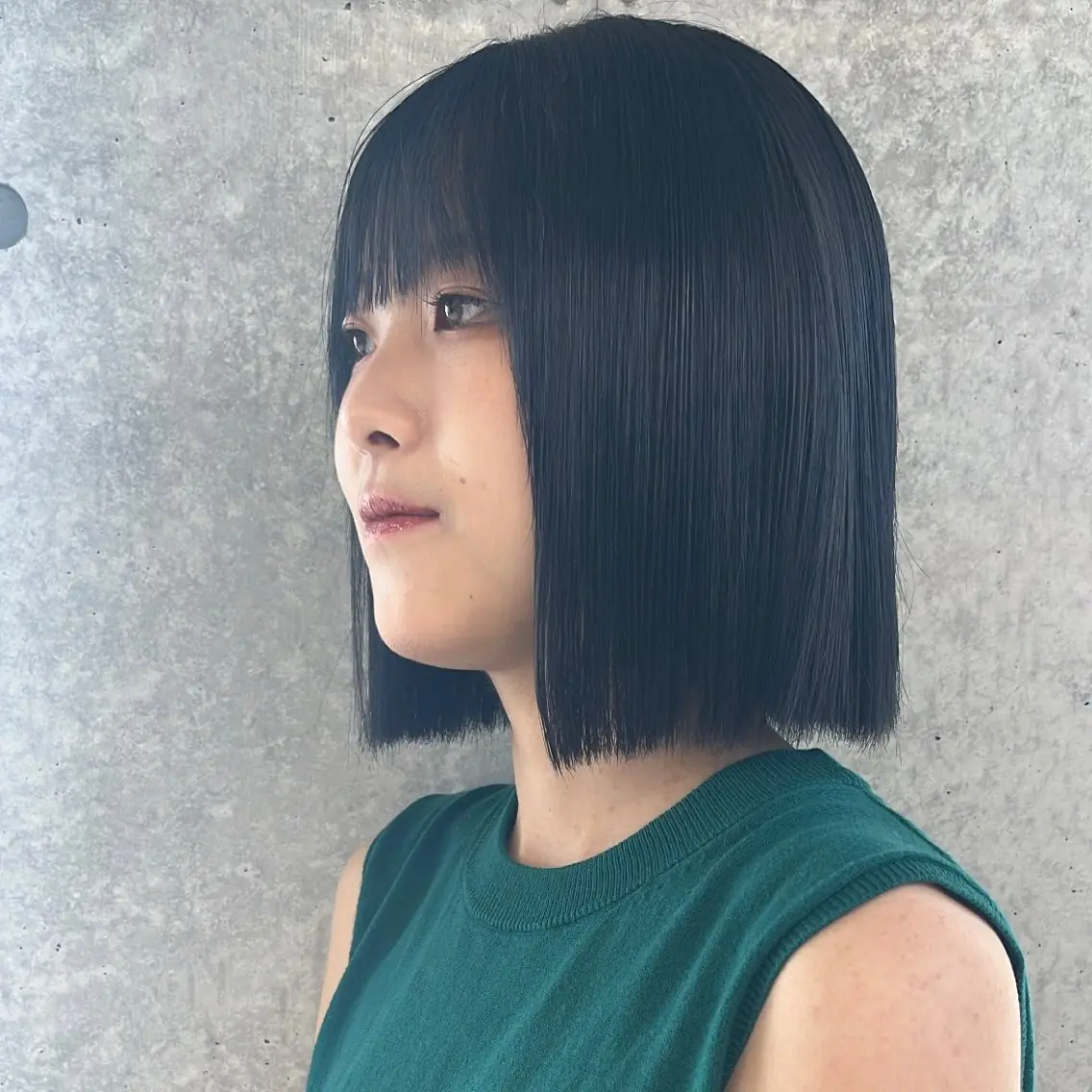 ミディアム カラー ネイビーカラー トリートメント ヘアカラー トリートメント Miyu🎀レイヤー ／透明感カラー🪽のヘアスタイル