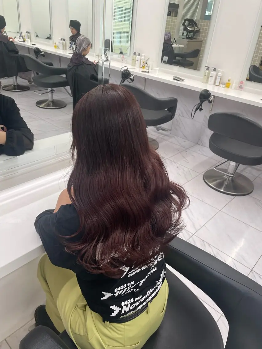 ロング カラー ヘアアレンジ ヘアカラー トリートメント ヘアセット 💗横浜美容室 💗HARUNAのヘアスタイル