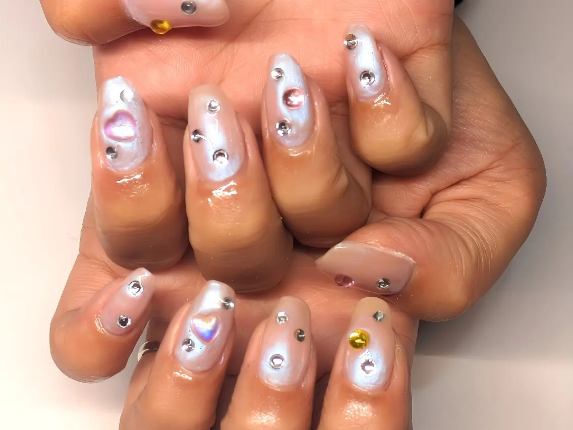 ミディアム AQUA nailのネイルデザイン
