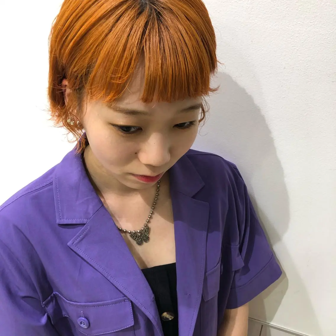 ショート カラー ベージュカラー オレンジ オレンジベージュ 透明感カラー🩵 mioのヘアスタイル