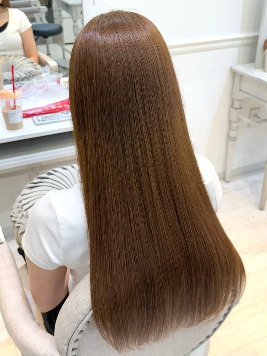 ロング 縮毛矯正 ヘアカラー reina /練習モデル様募集中のヘアスタイル