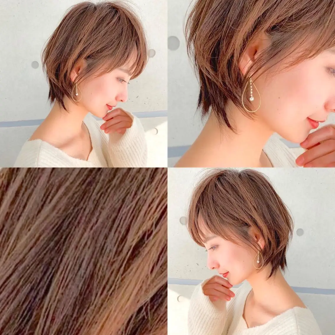 ショート カット ヘアカラー ハイトーン×レイヤー カットTAKUMIのヘアスタイル