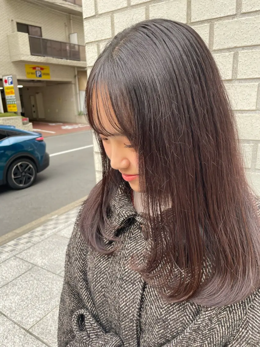 セミロング カラー パーマ ヘアアレンジ ERINA/レイヤー /尼崎のヘアスタイル