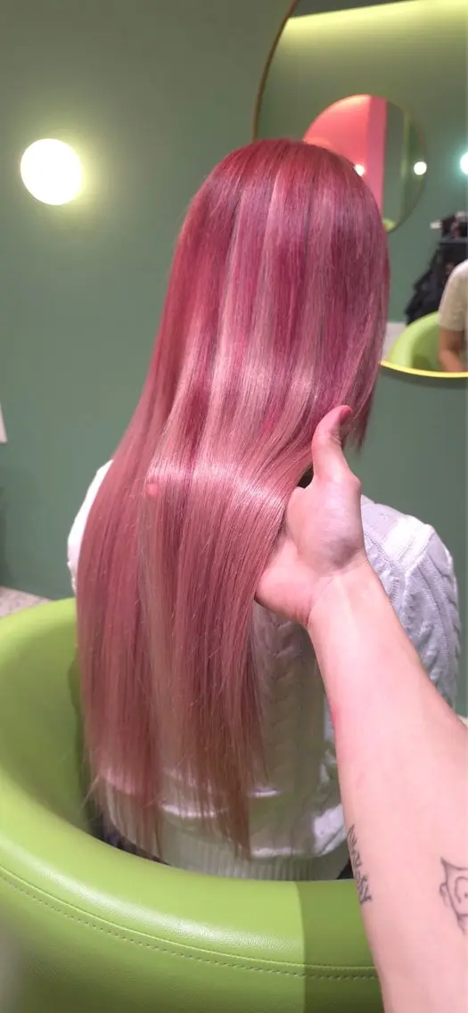 【人気No.2】透明感カラー+シールエクステ60本の写真