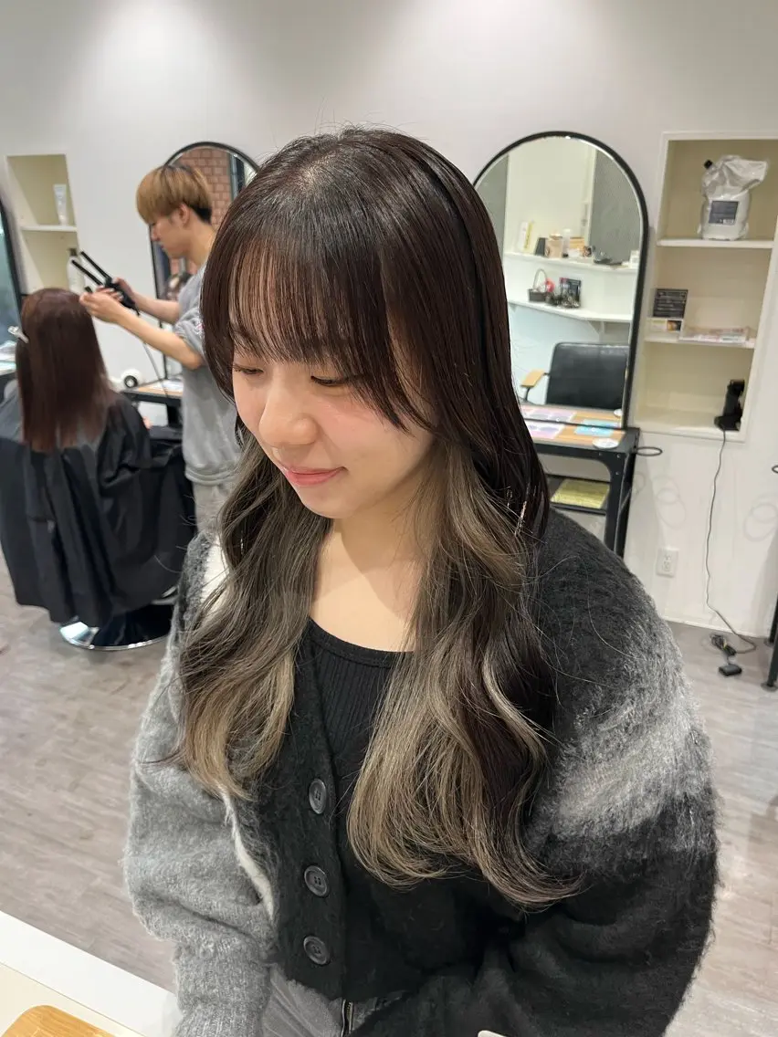 ロング カラー ヘアアレンジ 成人式 グレージュ ヘアカラー トリートメント cocotte 💟草間紫音💟のヘアスタイル