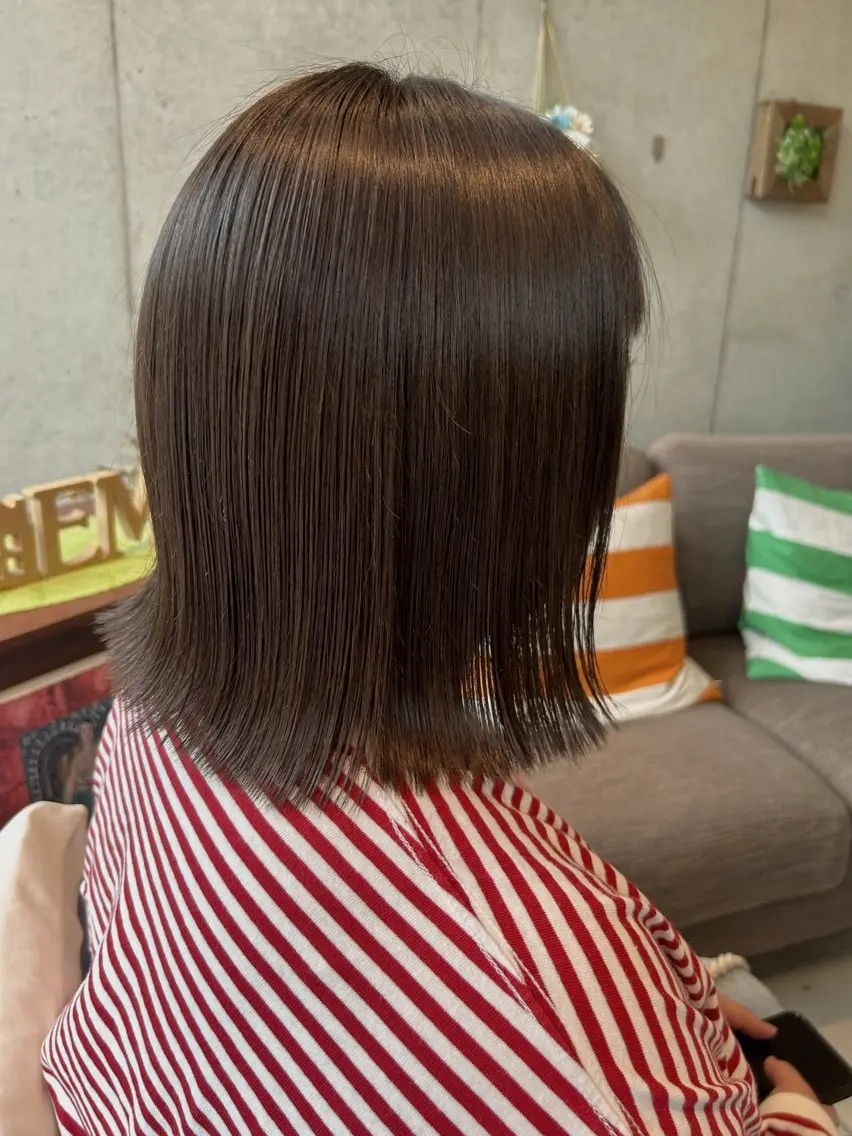 ミディアム カラー 透明感カラー トリートメント カット トリートメント 🎠🤍minami ブリーチ🤍🎠のヘアスタイル
