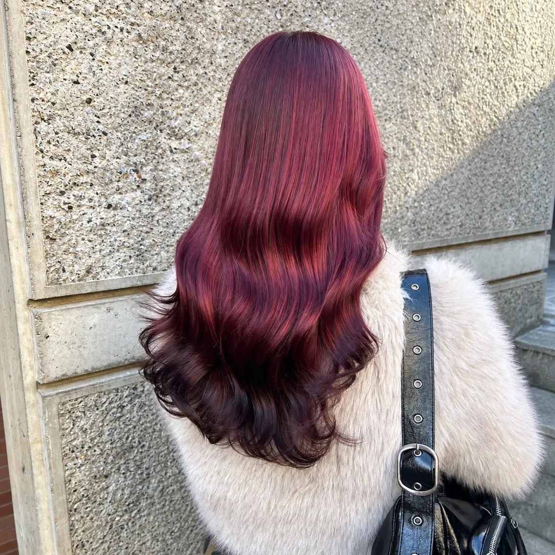 ロング パープルカラー ヘアカラー トリートメント 最高級エクステ⭐️ 艶カラーkoukiのヘアスタイル