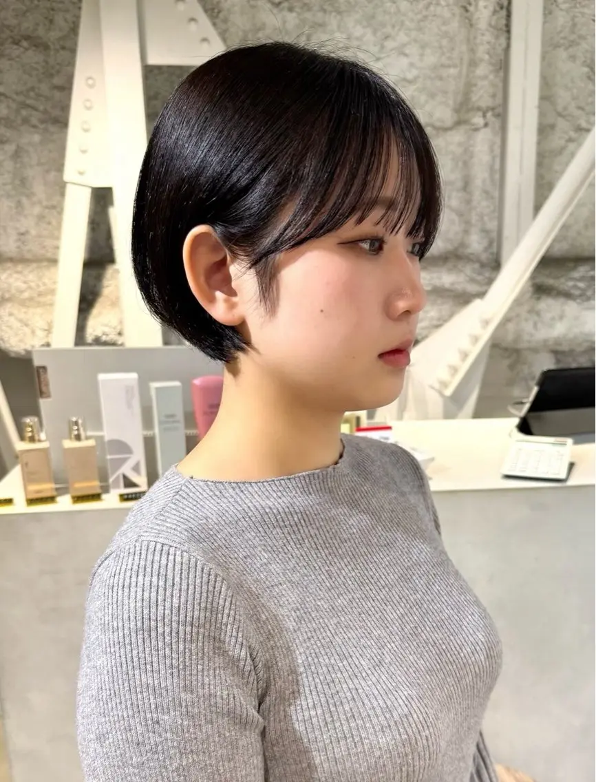 ショート カット ヘアカラー 骨格診断で絶対可愛い ✨丸みショート✨凌弥のヘアスタイル