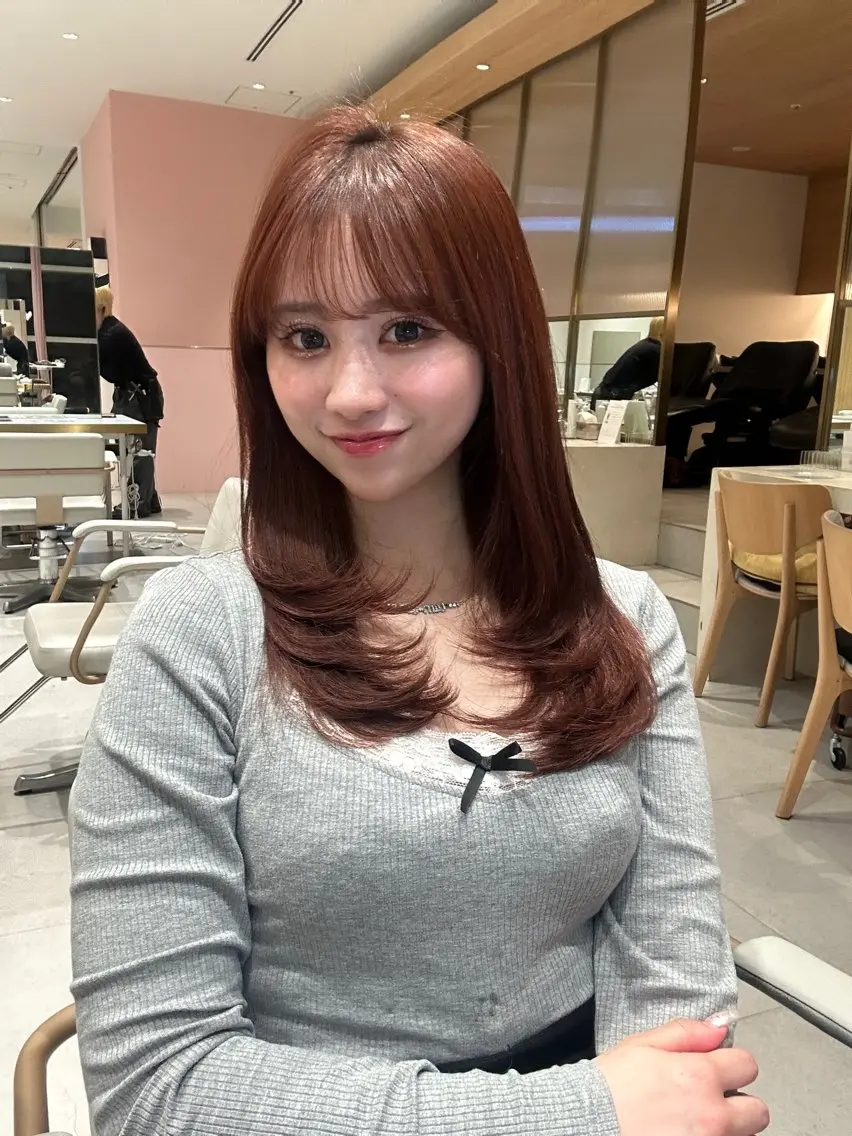 ロング カラー 🍑韓国風レイヤー 🍑莉子のヘアスタイル