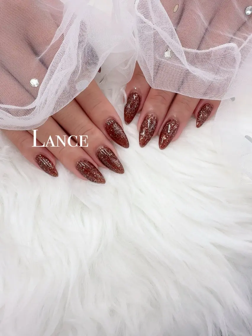 ネイル キラキラネイル 韓国ネイル ワンカラーネイル ワンホンネイル ハンドネイル Lance nailのネイルデザイン
