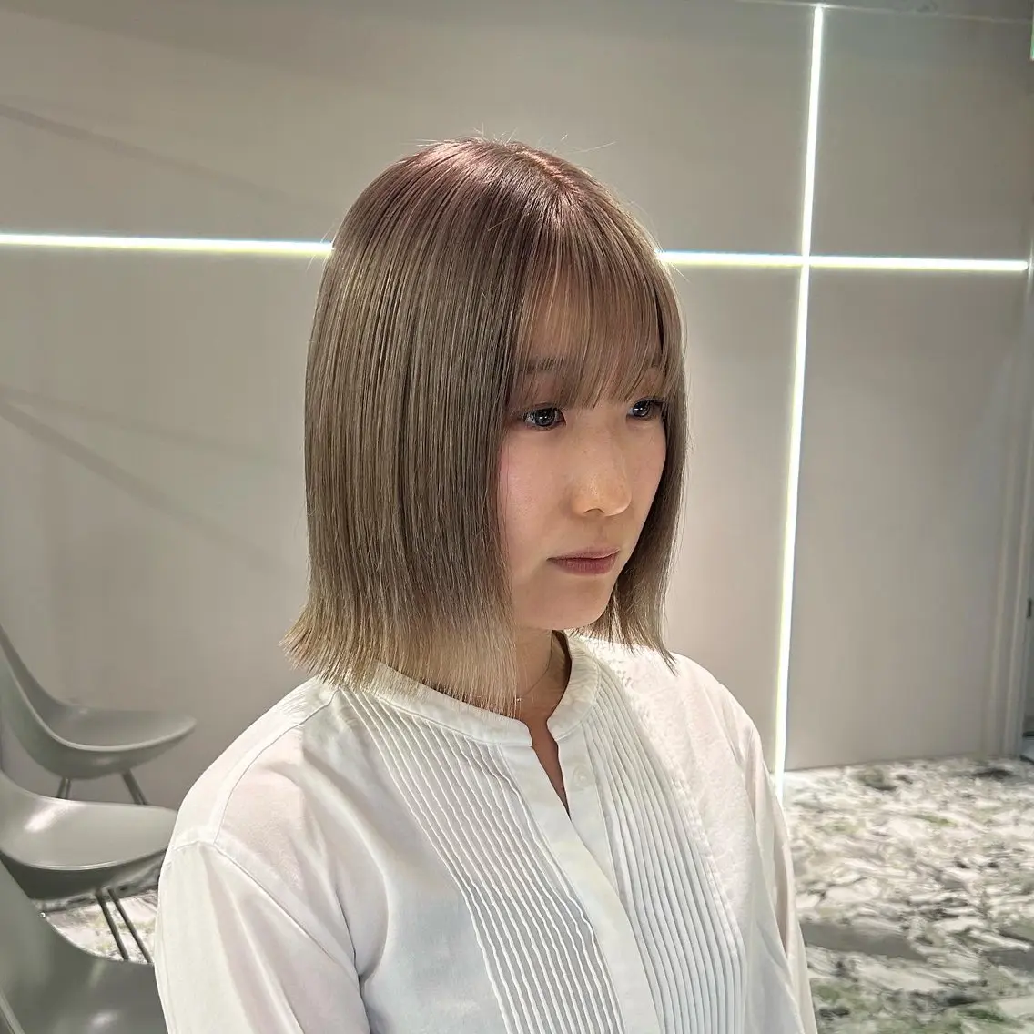 ミディアム カラー ヘアアレンジ 寺澤 花梨のヘアスタイル