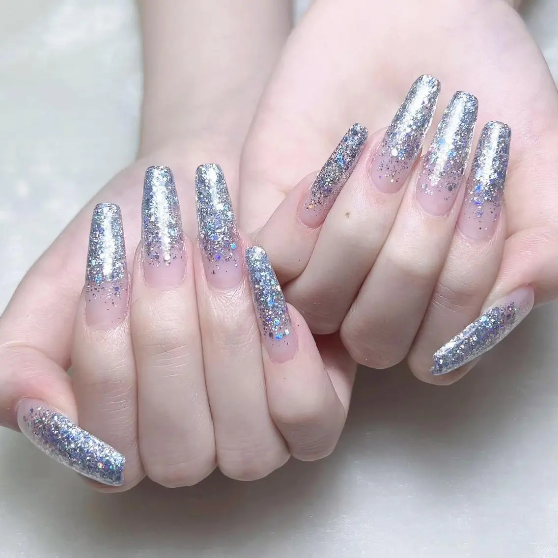 ネイル メンズ グラデーション ラメ(グリッター) ラメグラデーション ハンドネイル Nail salon 木にいるのネイルデザイン