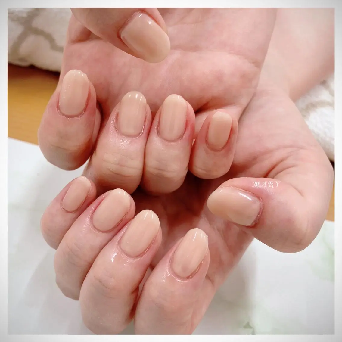 ネイル ニュアンスネイル オフィスネイル ワンカラーネイル シンプルネイル ハンドネイル Mary nail .narumiのネイルデザイン