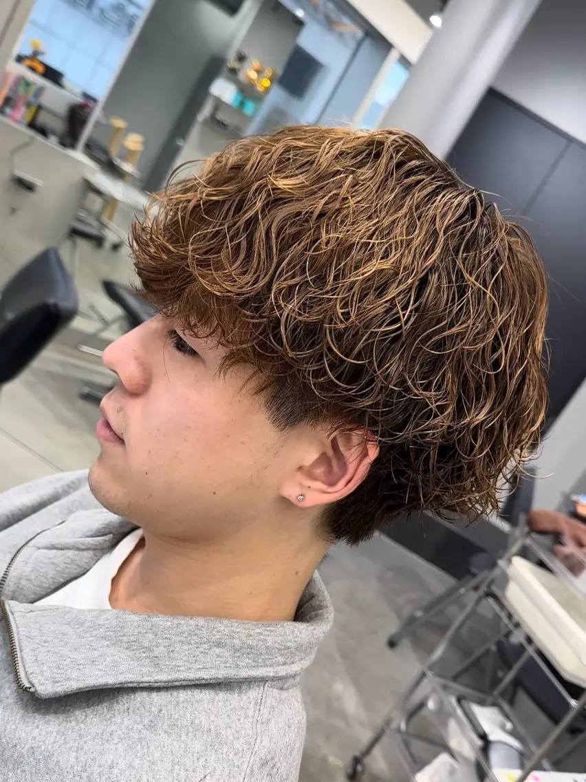 ショート カラー パーマ メンズ メンズパーマ 松下 友希 【fifth】のヘアスタイル