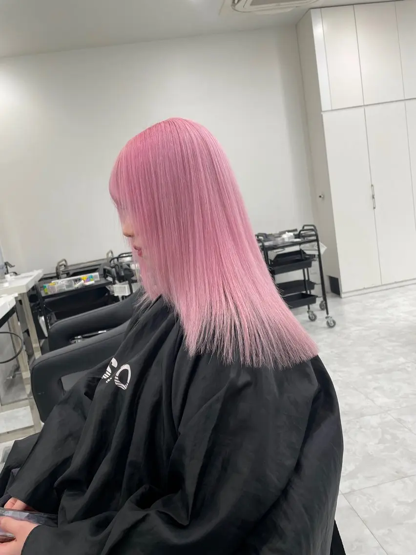 ミディアム 暖色系ハイトーン♡ mioriのヘアスタイル