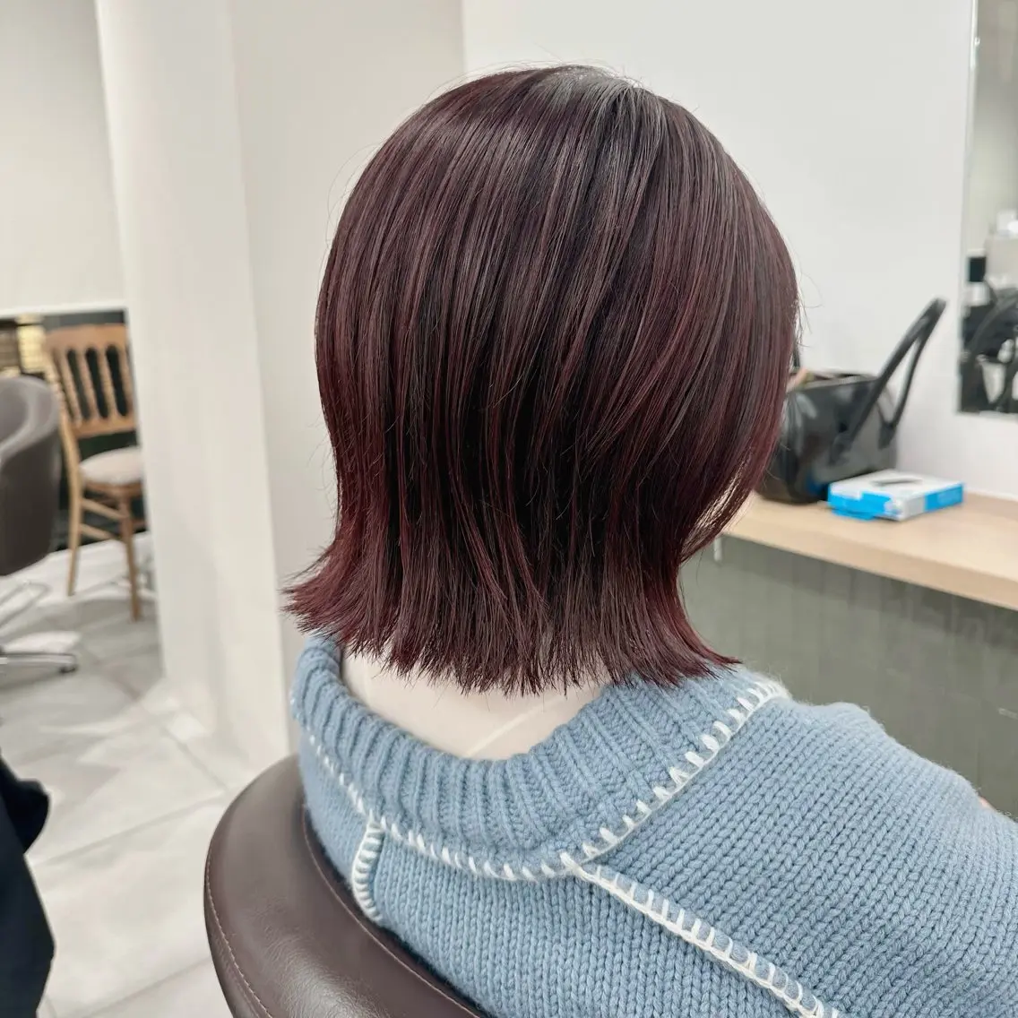 ミディアム カラー カット ヘアカラー トリートメント ブリーチなし/レイヤ ー特化🌈Tommyのヘアスタイル