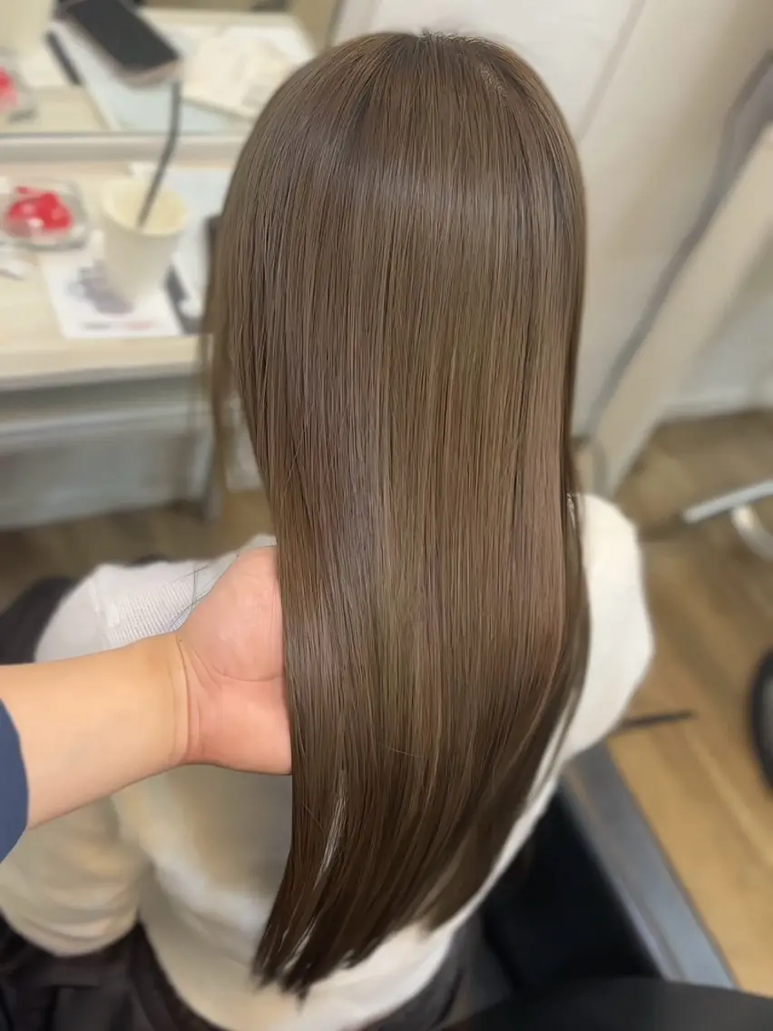 ロング カラー トリートメント トリートメント ブリーチなしベージュ 特化 松村 茶屋町のヘアスタイル