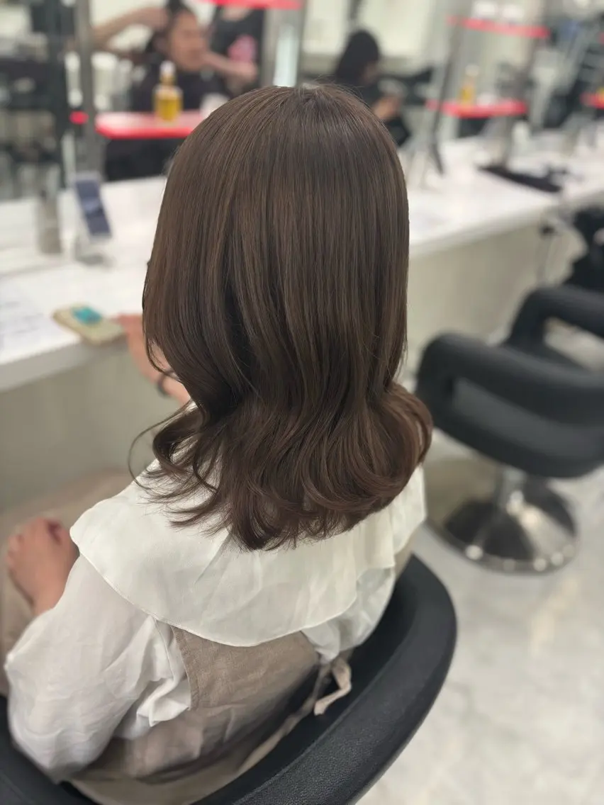 ミディアム カラー ヘアアレンジ ヘアカラー トリートメント ヘアセット 透明感💕今っぽ似合 わせ𝐍𝐨. 𝟏のヘアスタイル