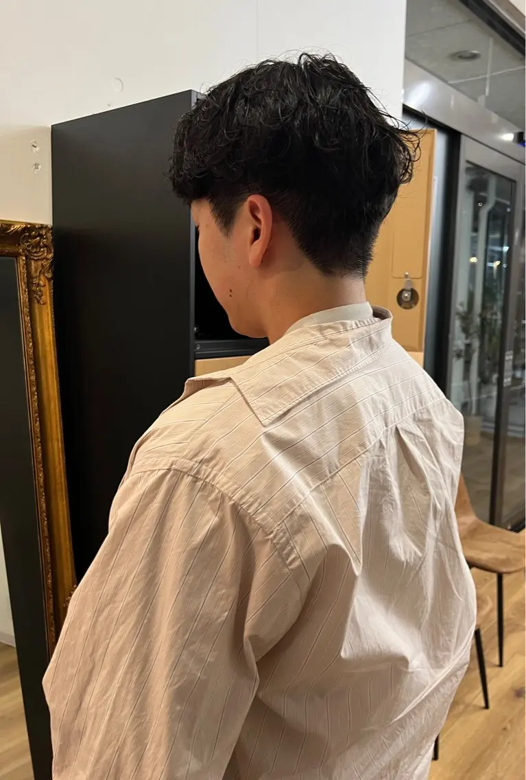 パーマ メンズ カット パーマ ショートカット/ 岡山駅前/KAZUのヘアスタイル