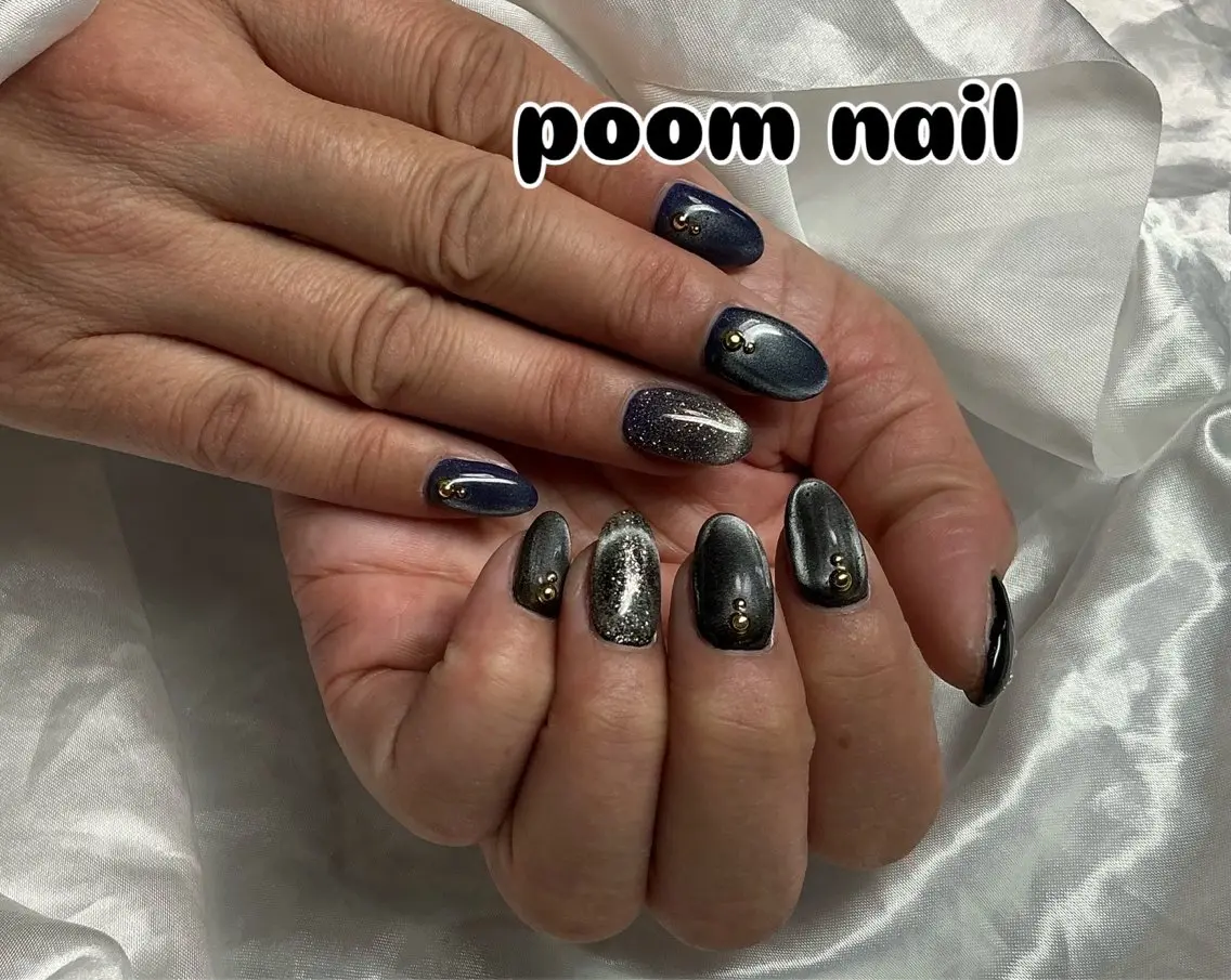 ネイル マグネットネイル 持ち込み ハンドネイル poom nailのネイルデザイン