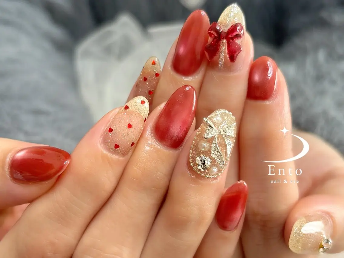 ネイル アートネイル 持ち込み ハンドネイル ハンドケア Ento nail&eyeのマツエク・マツパデザイン