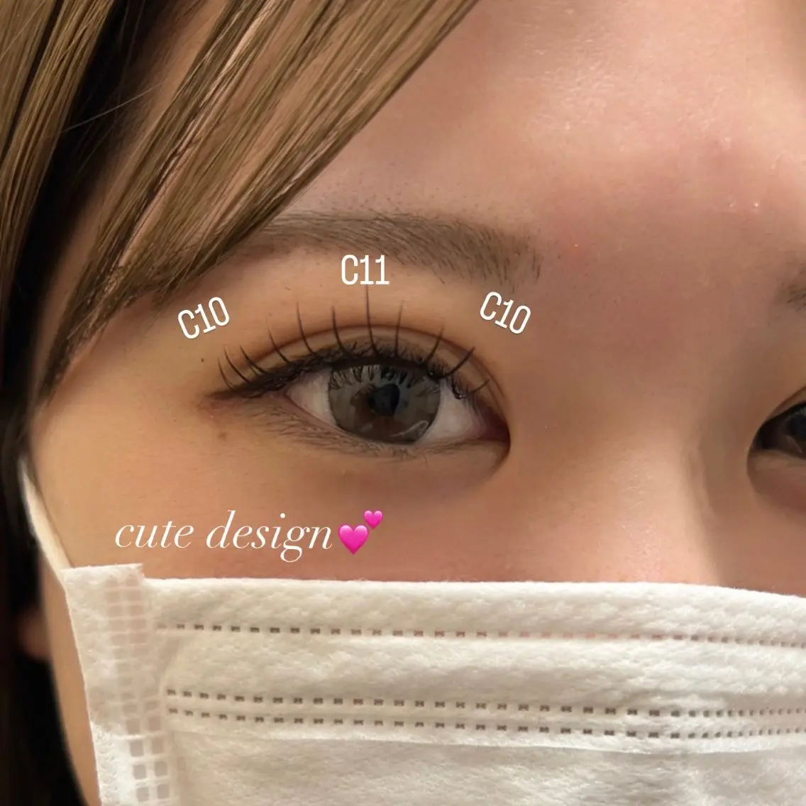 マツエク・マツパ ami eyeを可愛く♡のマツエク・マツパデザイン