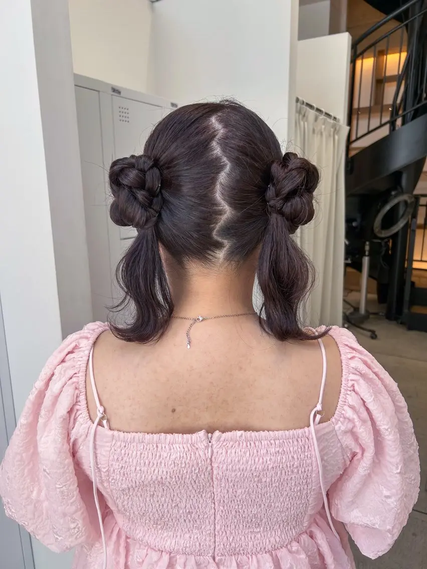 ロング カラー ヘアアレンジ ヘアセット yuka .のヘアスタイル