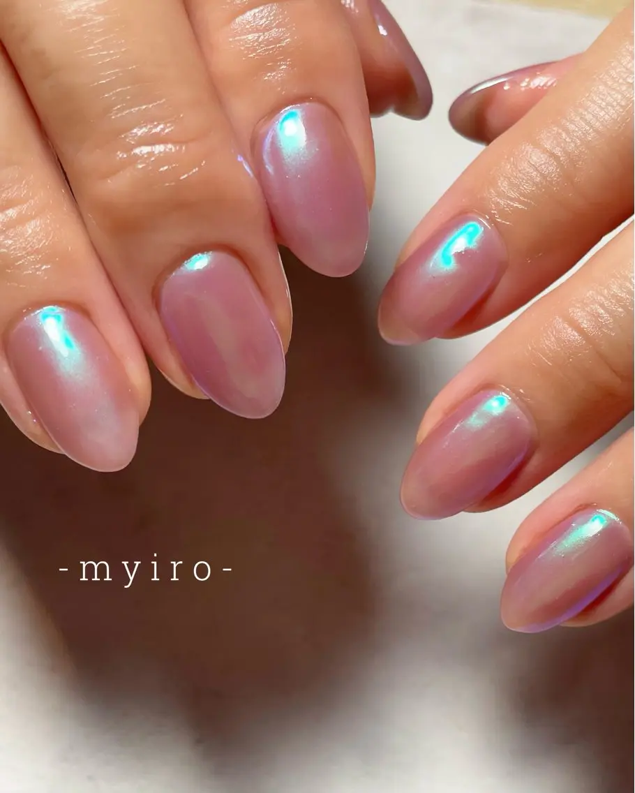 ネイル オーロラネイル myiro【マイロ】 林のネイルデザイン