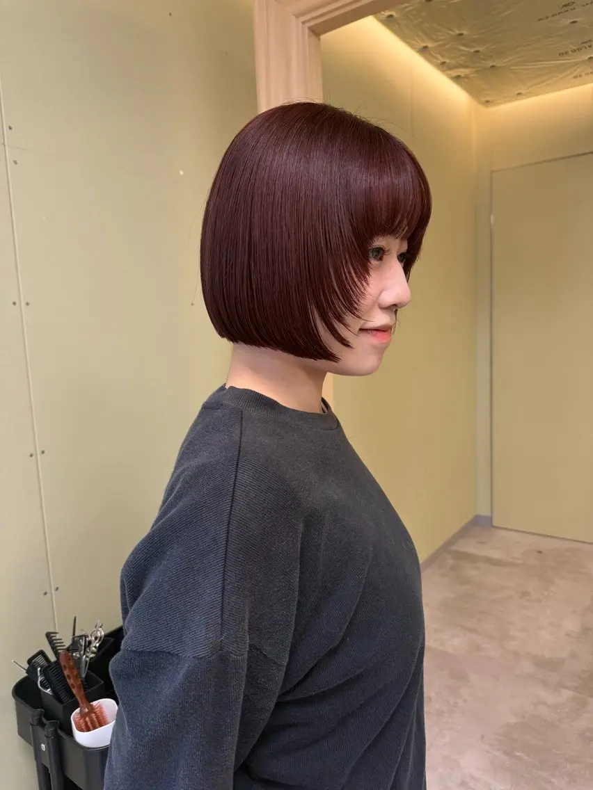 ショート カラー カット ヘアカラー トリートメント 伶風/ ボブのヘアスタイル