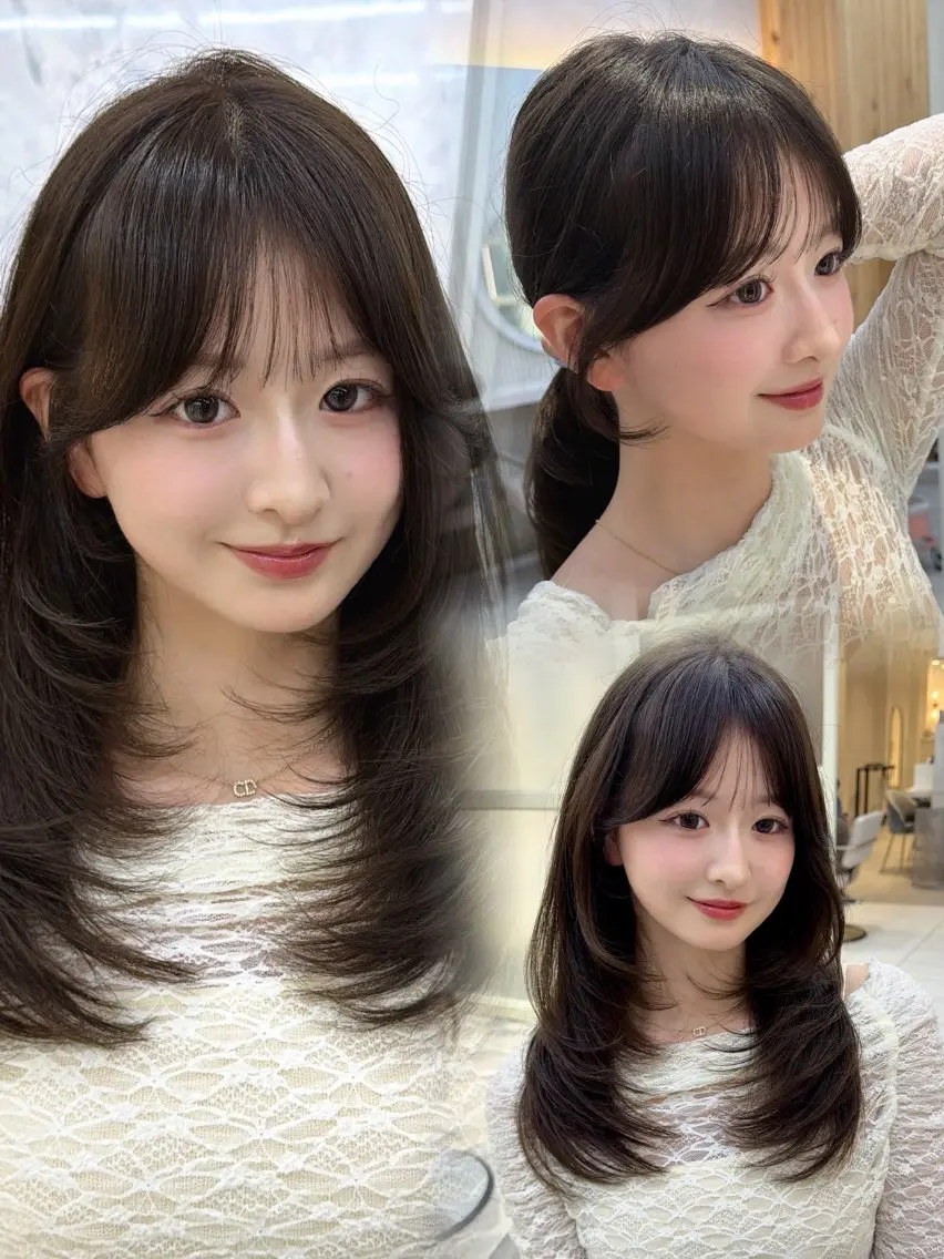 ロング カット ヘアカラー トリートメント 顔周り/レイヤー/ 前髪/TAKUのヘアスタイル