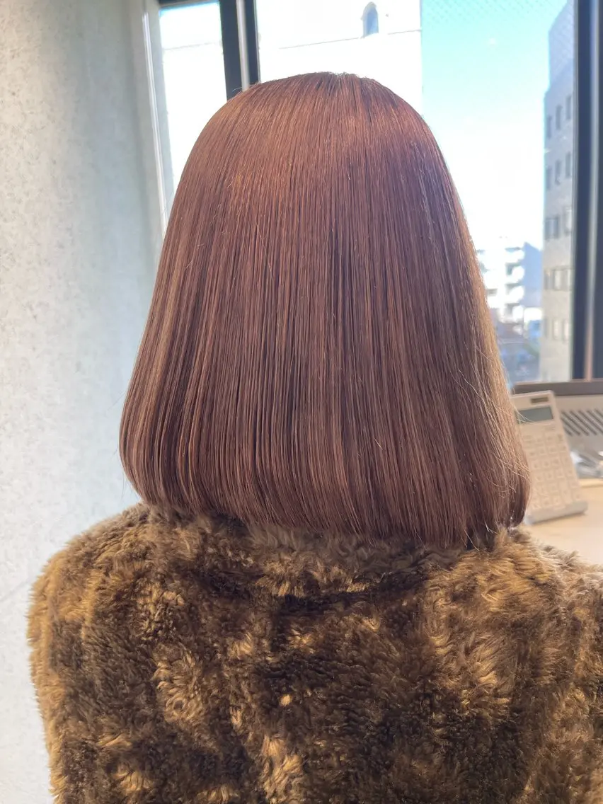 ミディアム 広島:ミルキーカラー tsumaのヘアスタイル