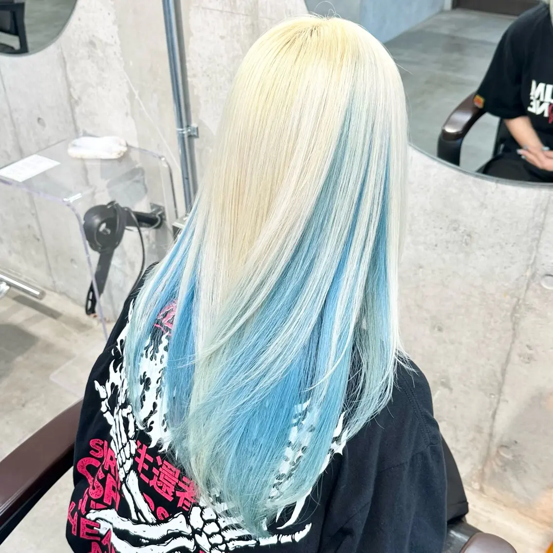 ロング ヘアカラー トリートメント 🤍ムラ修正ブリーチ 🤍原宿/YUUのヘアスタイル