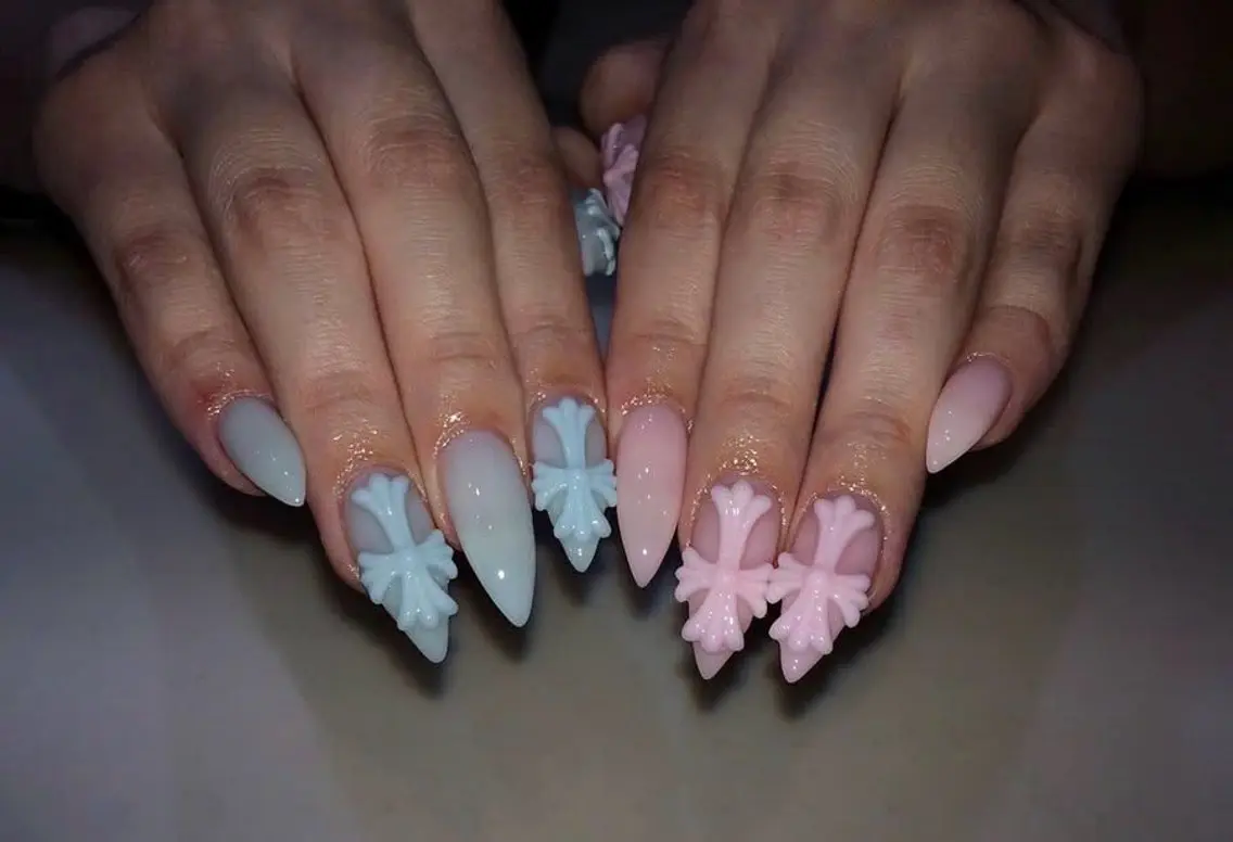 ネイル アートネイル 成人式 ジェルネイル 韓国ネイル ロングネイル ハンドネイル Any nail新大久保店のネイルデザイン
