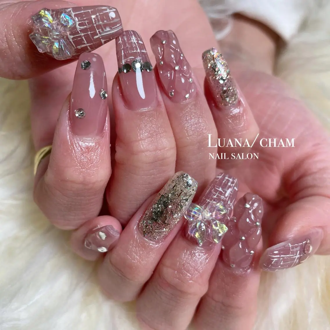 ロング ネイル ハンドネイル nail salon neigeのネイルデザイン
