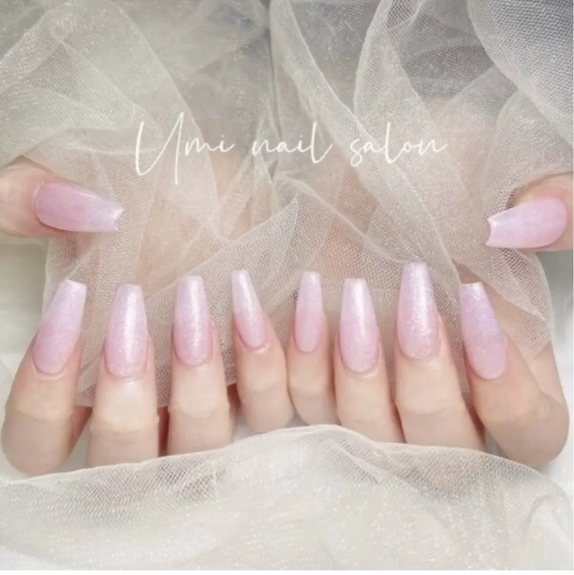 【Hand】🎀チップ長さだし➕ワンカラー/ラメグラデーション🎀 パラジェルありの写真