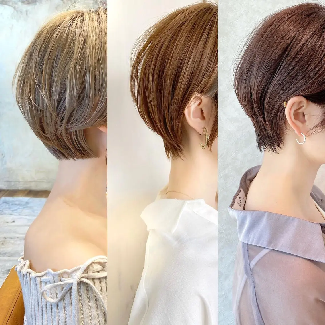 ショート カラー 切りっぱなしボブ ショートボブ ベージュカラー ブリーチ ケアブリーチ カット ヘアカラー トリートメント ショート、ボブの神✨ 峯朋也✂︎✨のヘアスタイル