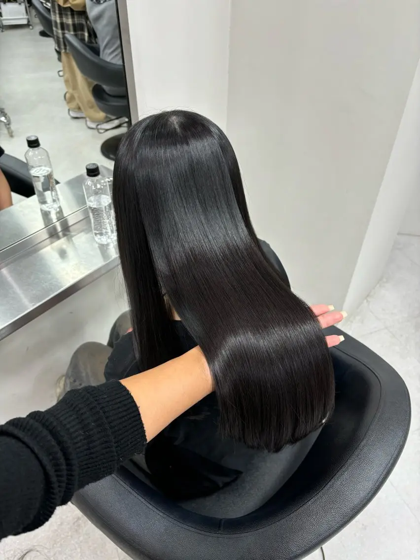 ロング パーマ 縮毛矯正 縮毛矯正 トリートメント 韓国レイヤー/ 縮毛矯正🎀minaのヘアスタイル