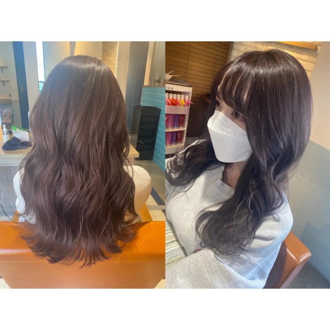 カラー カット ヘアカラー トリートメント 🩵盛れる顔周りヘア EMI🩵のヘアスタイル